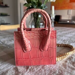 Apede Mod Embossed Leather Mini Bag with Original Chain